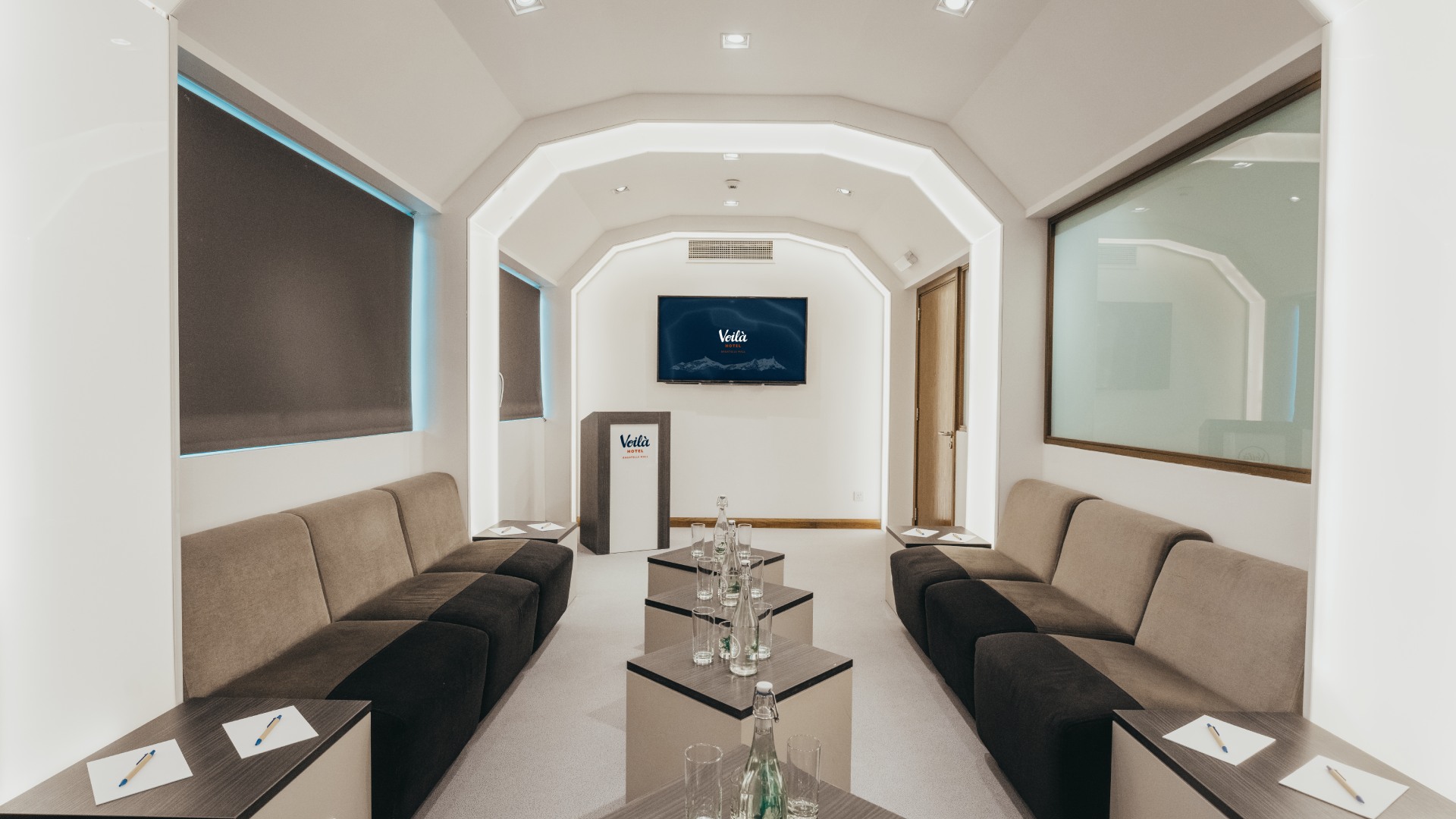 Incubator meeting room designed for business professionals